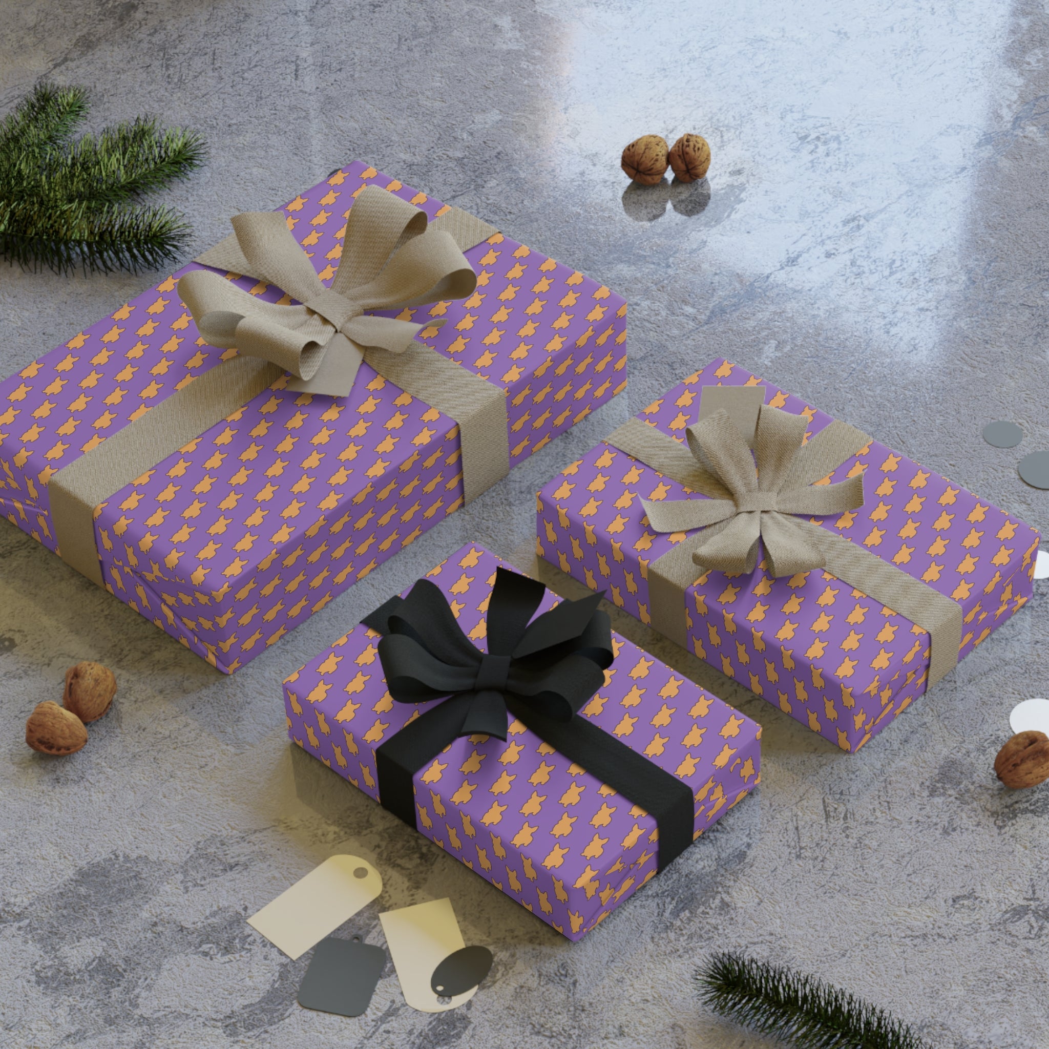 ColorBlock Corgi Gift Wrapping Paper Roll