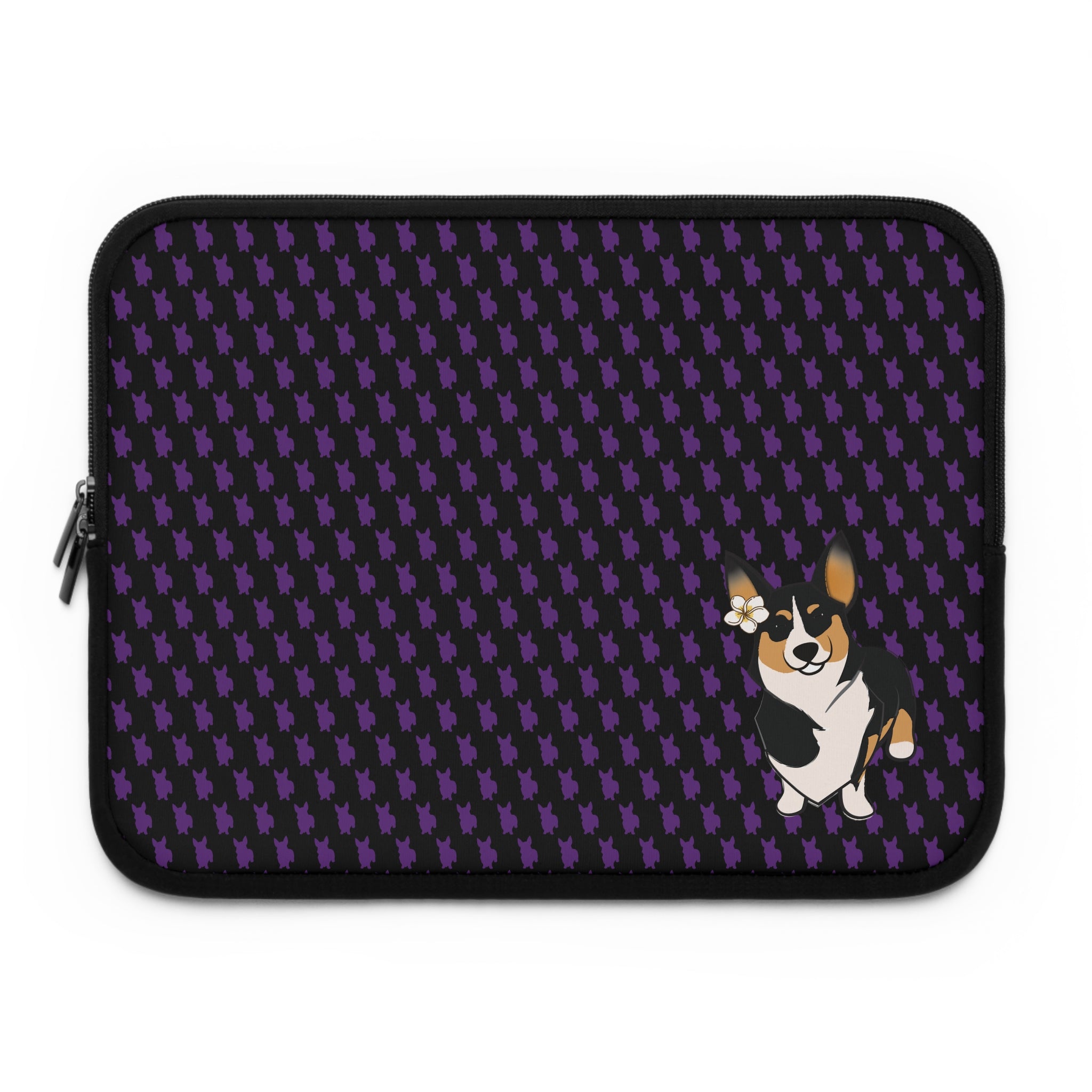 Disapproving with Flower Corgi Laptop Sleeve