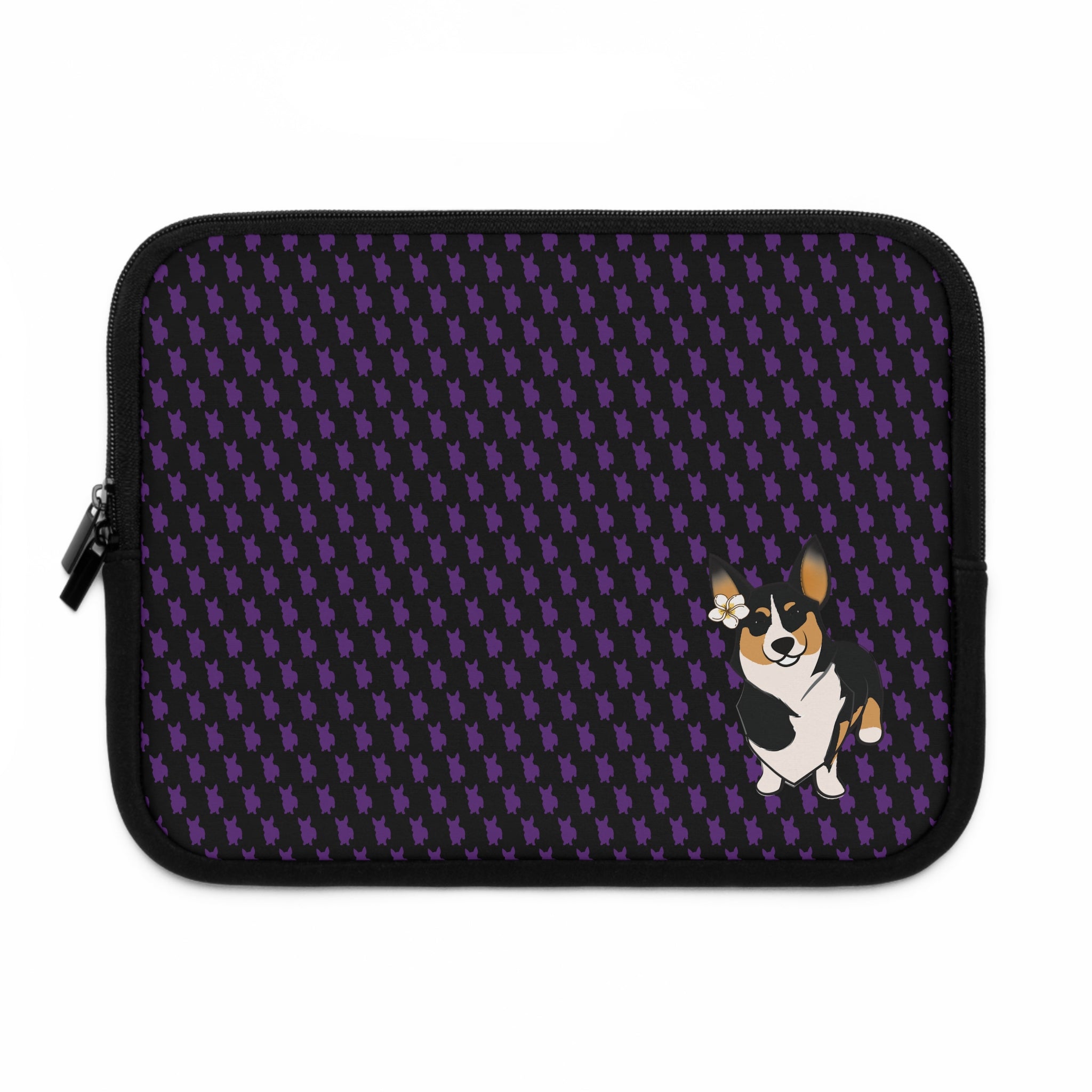 Disapproving with Flower Corgi Laptop Sleeve
